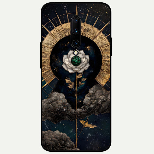  Celestial Lotus Morang Glass Case For OnePlus 7 Pro back cover – full design glossy printed glass finish