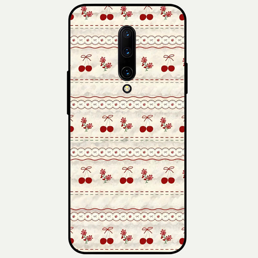  Cherry Bloom Charm Glass Case For OnePlus 7 Pro back cover – full design glossy printed glass finish