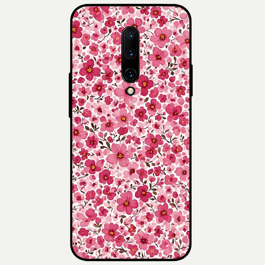  Cherry Blossom Charm Glass Case For OnePlus 7 Pro back cover – full design glossy printed glass finish