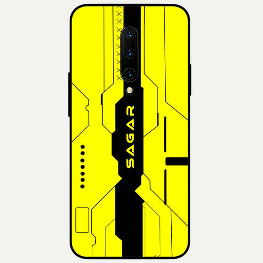 Circuit CYBERPUNK Custom Name Glass Case For OnePlus 7 Pro back cover – full design glossy printed glass finish