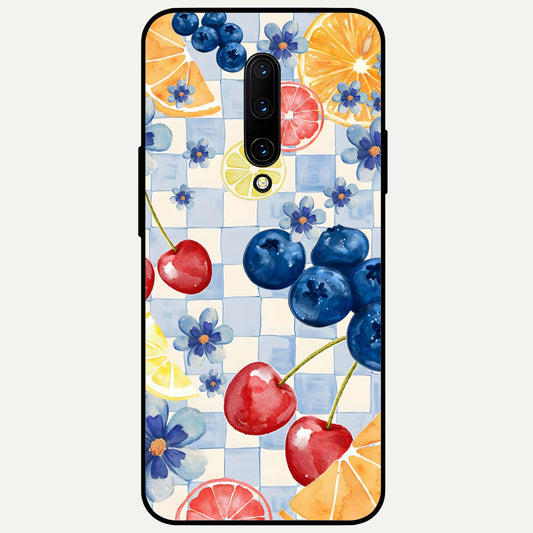  Citrus Bloom Joy Glass Case For OnePlus 7 Pro back cover – full design glossy printed glass finish