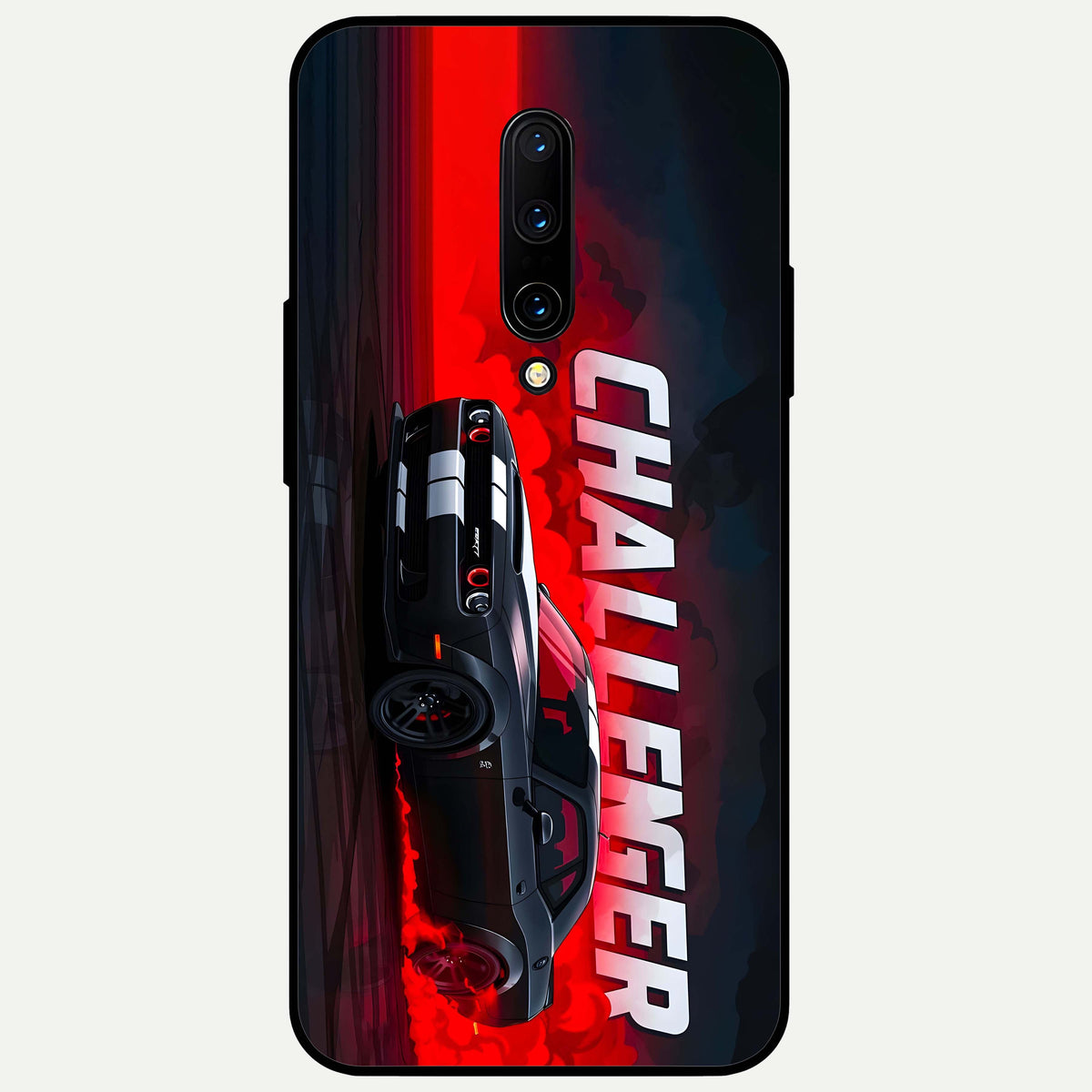  Crimson Challenger Fury Glass Case For OnePlus 7 Pro back cover – full design glossy printed glass finish