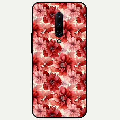  Crimson Love Petals Glass Case For OnePlus 7 Pro back cover – full design glossy printed glass finish