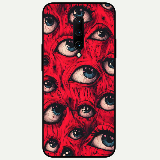  Crimson Watch Eyes Glass Case For OnePlus 7 Pro back cover – full design glossy printed glass finish