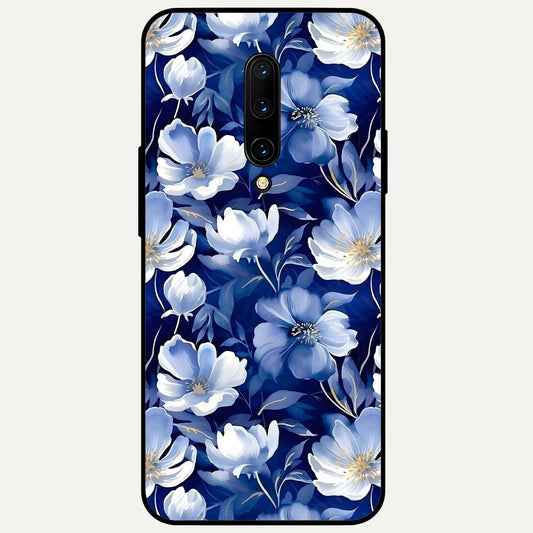  Cute Floral Patterns Glass Case For OnePlus 7 Pro back cover – full design glossy printed glass finish