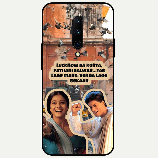  Desi Retro Vibes Glass Case For OnePlus 7 Pro back cover – full design glossy printed glass finish