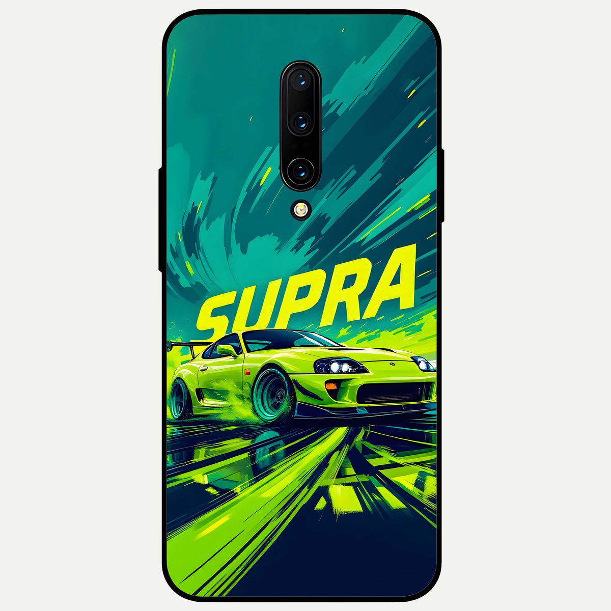  Electric Supra Thunder Glass Case For OnePlus 7 Pro back cover – full design glossy printed glass finish