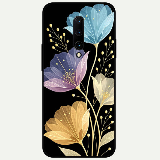  Flower Bloom Glow Glass Case For OnePlus 7 Pro back cover – full design glossy printed glass finish