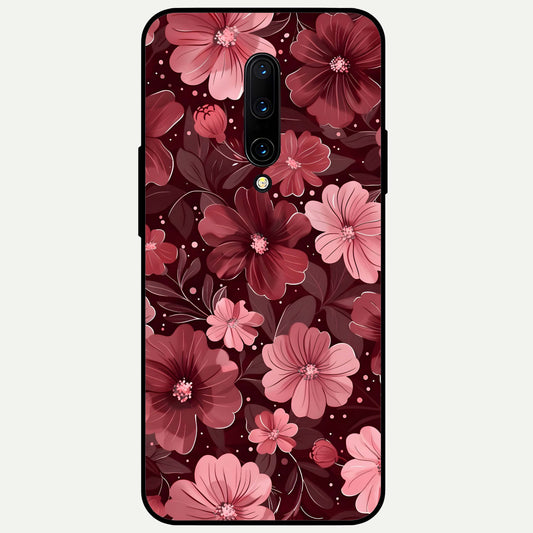  Flower Blush Bloom Glass Case For OnePlus 7 Pro back cover – full design glossy printed glass finish
