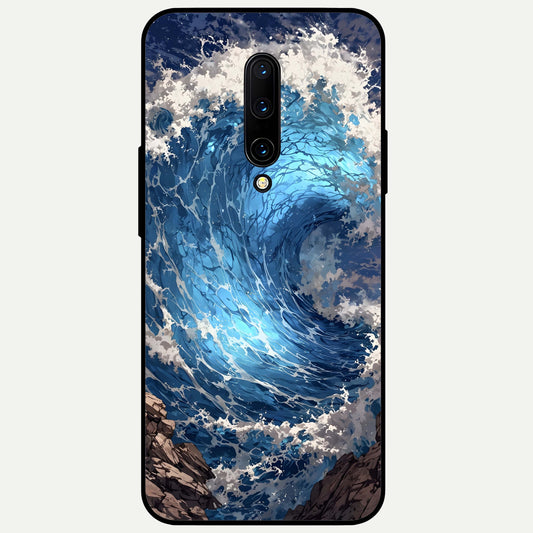  Giant Ocean Wave Glass Case For OnePlus 7 Pro back cover – full design glossy printed glass finish