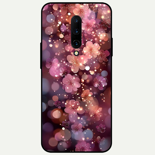  Glowing Petal Bliss Glass Case For OnePlus 7 Pro back cover – full design glossy printed glass finish