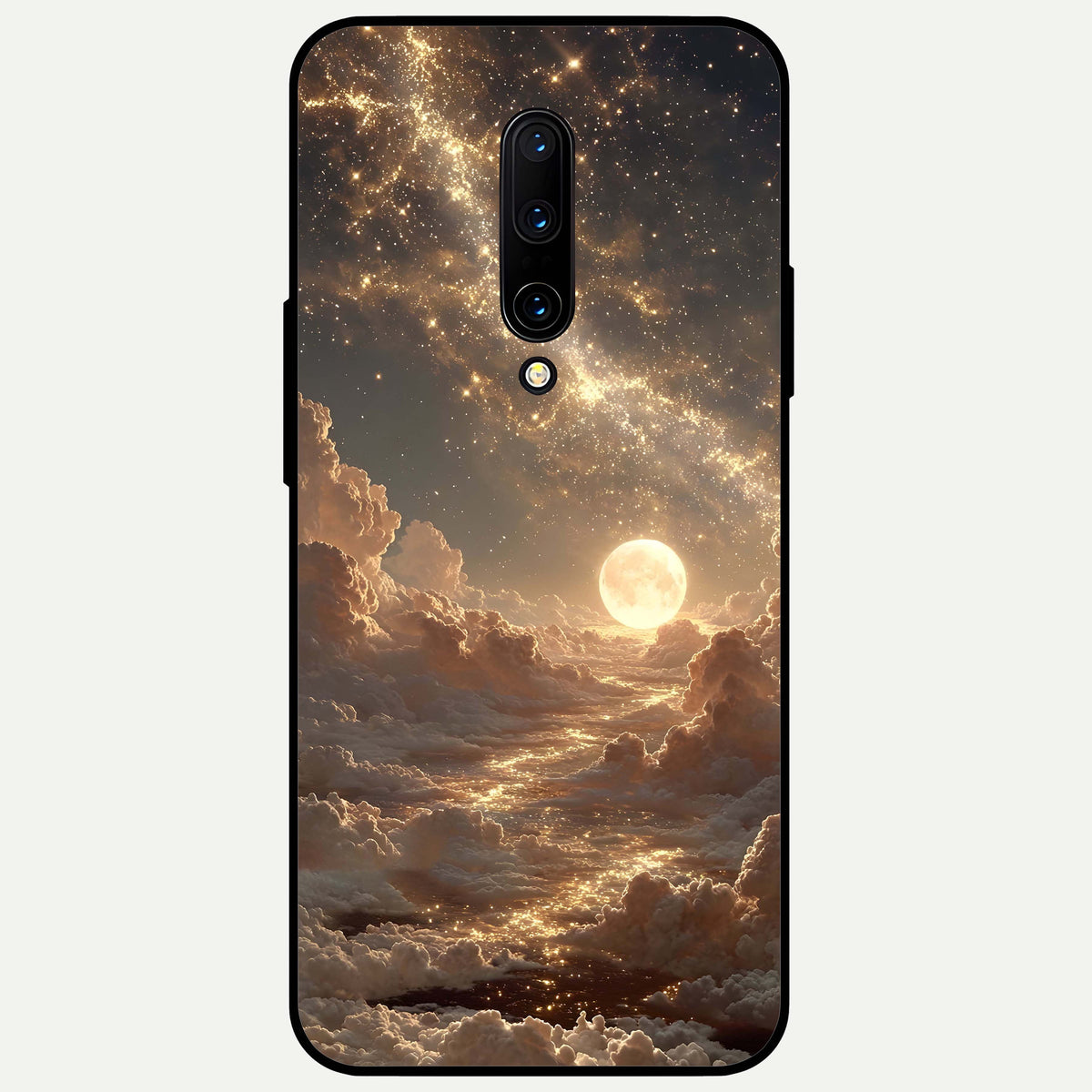  Golden Sky Dream Glass Case For OnePlus 7 Pro back cover – full design glossy printed glass finish