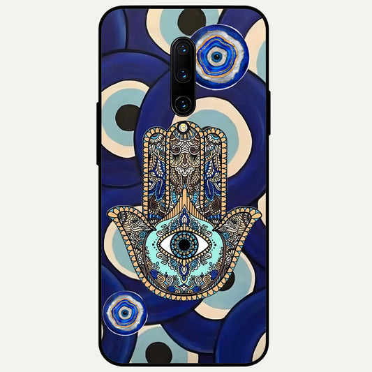  Hamsa Divine Guard Glass Case For OnePlus 7 Pro back cover – full design glossy printed glass finish