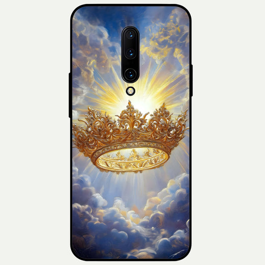  Heavenly Crown Light Glass Case For OnePlus 7 Pro back cover – full design glossy printed glass finish