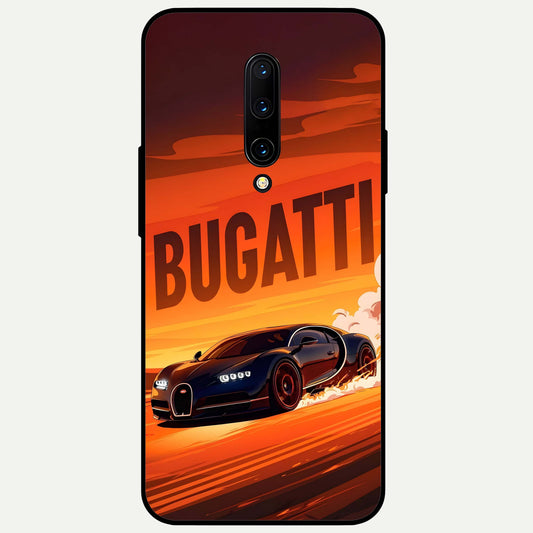  Inferno Bugatti Storm Glass Case For OnePlus 7 Pro back cover – full design glossy printed glass finish