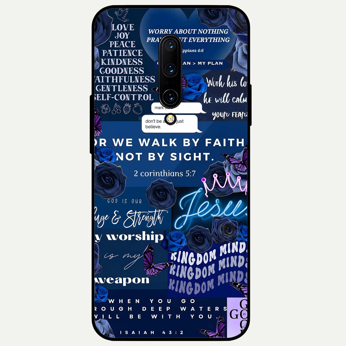  Kingdom Faith Glow Glass Case For OnePlus 7 Pro back cover – full design glossy printed glass finish