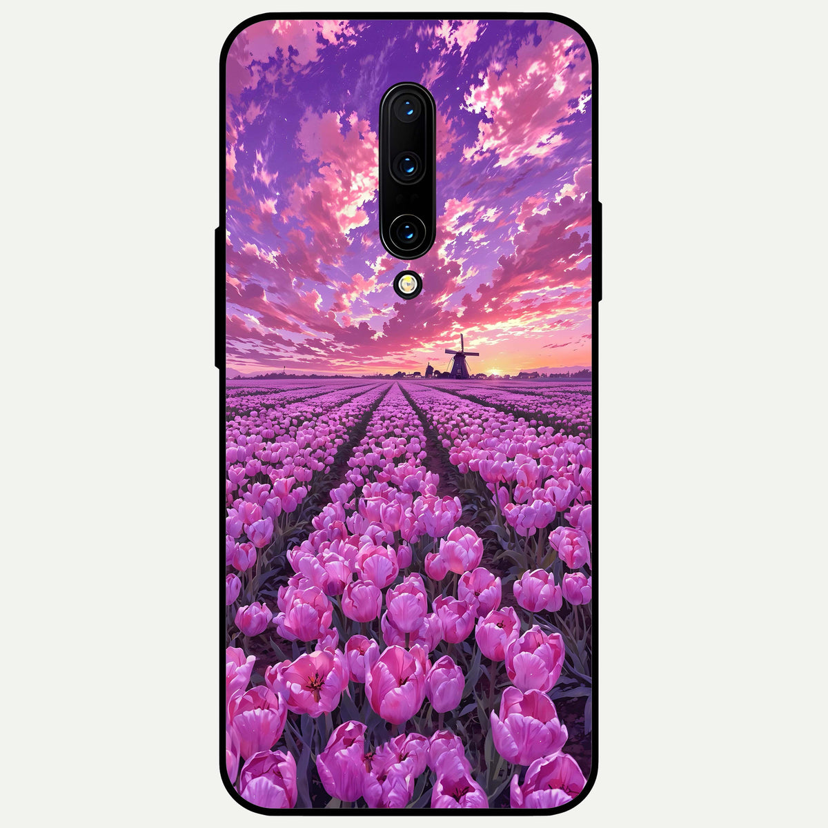  Lavender Dream Skies Glass Case For OnePlus 7 Pro back cover – full design glossy printed glass finish