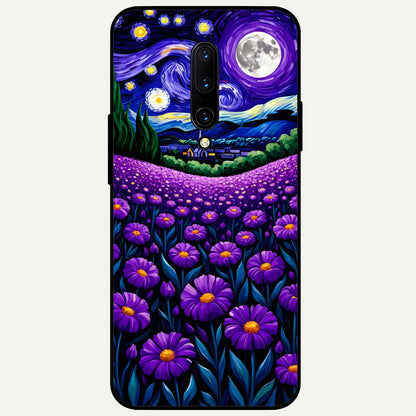  Lavender Moon Field Glass Case For OnePlus 7 Pro back cover – full design glossy printed glass finish