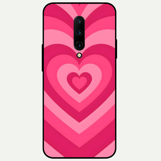  Layered Love Hearts Glass Case For OnePlus 7 Pro back cover – full design glossy printed glass finish