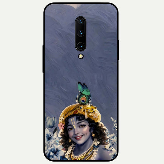  Lord Krishna Glass Case For OnePlus 7 Pro back cover – full design glossy printed glass finish