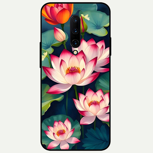  Lotus Dream Serenity Glass Case For OnePlus 7 Pro back cover – full design glossy printed glass finish