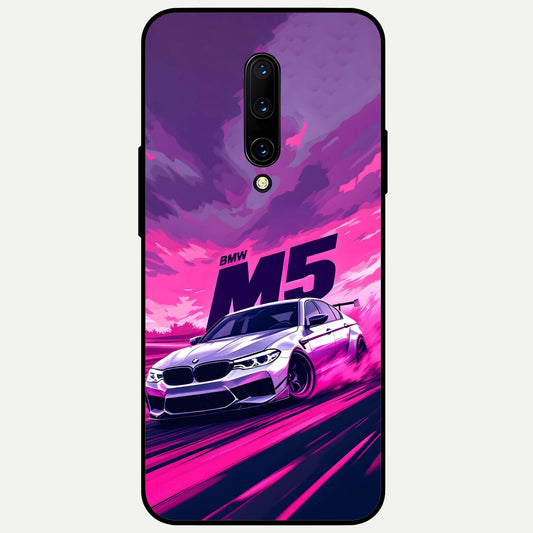  MS Neon Car Glass Case For OnePlus 7 Pro back cover – full design glossy printed glass finish