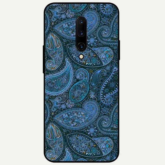  Midnight Paisley Glow Glass Case For OnePlus 7 Pro back cover – full design glossy printed glass finish