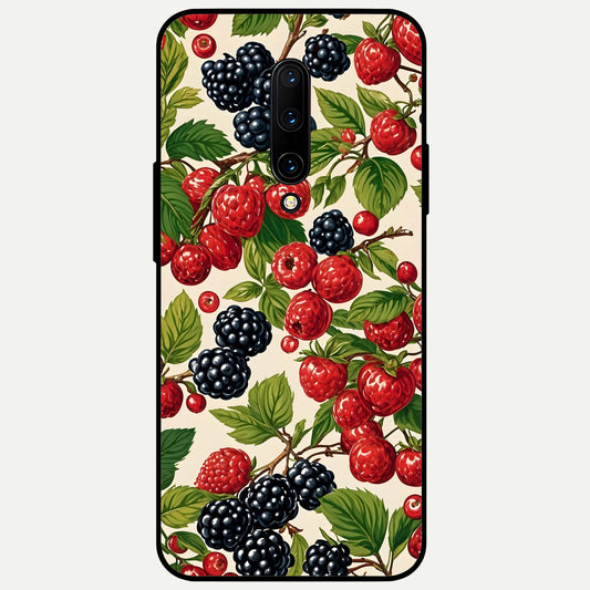  Mixed Berry Collage Glass Case For OnePlus 7 Pro back cover – full design glossy printed glass finish
