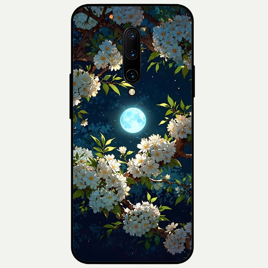  Moonlit Blossom Dream Glass Case For OnePlus 7 Pro back cover – full design glossy printed glass finish