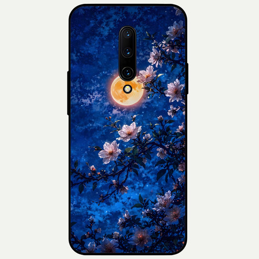  Moonlit Blossoms Night Glass Case For OnePlus 7 Pro back cover – full design glossy printed glass finish