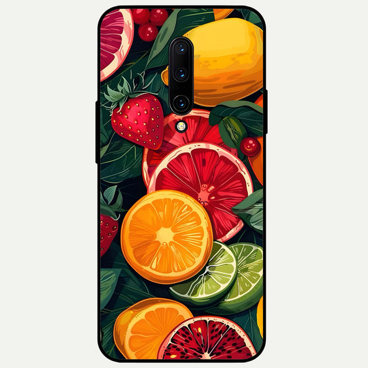  Multiple Fruits Glass Case For OnePlus 7 Pro back cover – full design glossy printed glass finish