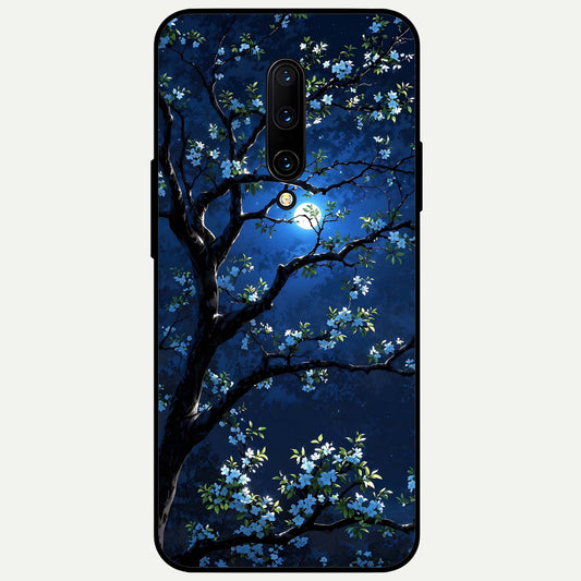  Mystic Floral Night Glass Case For OnePlus 7 Pro back cover – full design glossy printed glass finish