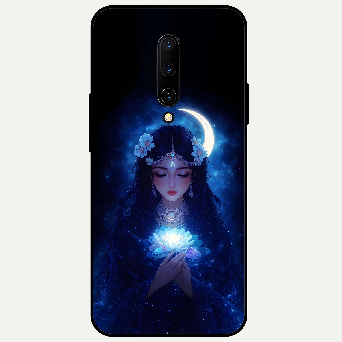  Mystic Moon Queen Glass Case For OnePlus 7 Pro back cover – full design glossy printed glass finish