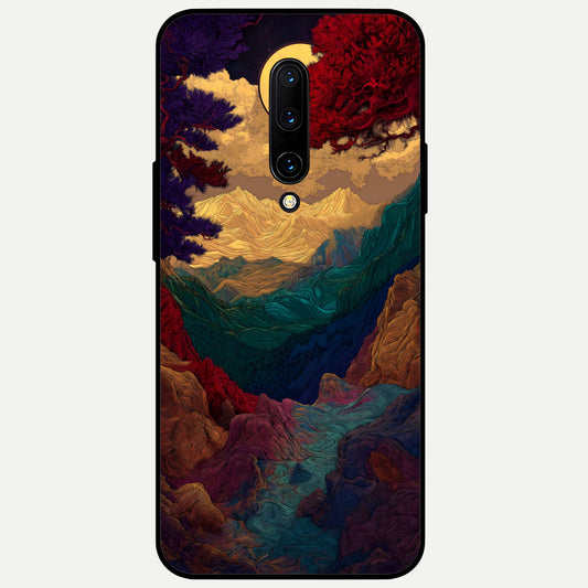  Mystic Valley Light Glass Case For OnePlus 7 Pro back cover – full design glossy printed glass finish