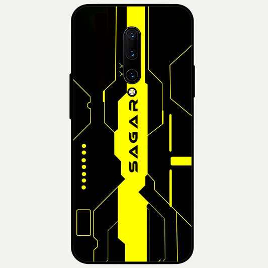  Neon CYBERPUNK Custom Name Glass Case For OnePlus 7 Pro back cover – full design glossy printed glass finish
