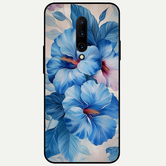 Ocean Hibiscus Grace Glass Case For OnePlus 7 Pro back cover – full design glossy printed glass finish