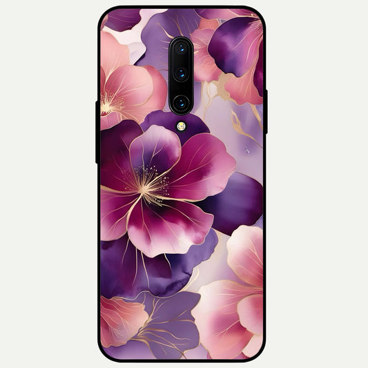  Pink Bouquet Florals Glass Case For OnePlus 7 Pro back cover – full design glossy printed glass finish