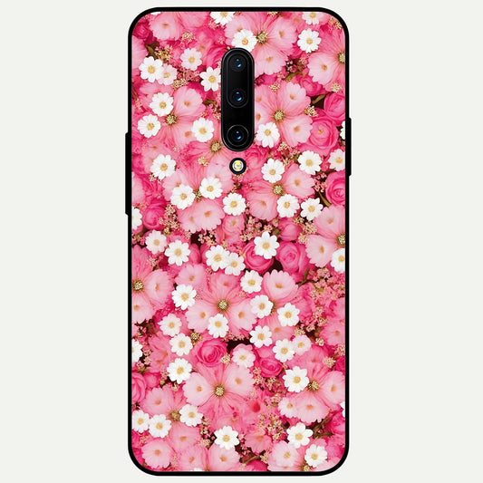  Pink Daisy Bliss Glass Case For OnePlus 7 Pro back cover – full design glossy printed glass finish