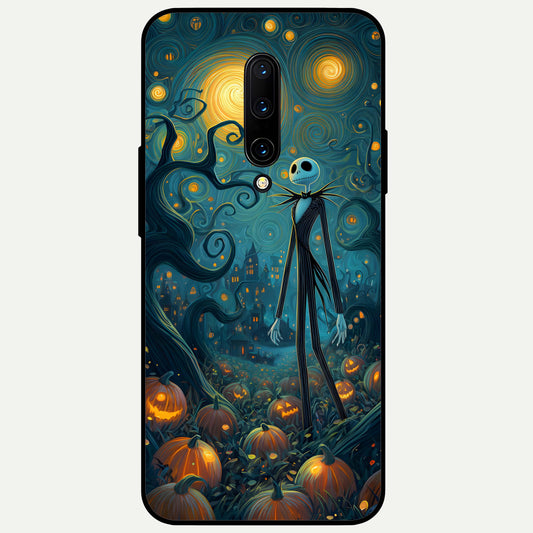  Pumpkin Moon Night Glass Case For OnePlus 7 Pro back cover – full design glossy printed glass finish