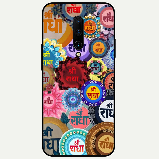  Radha Divine Bloom Glass Case For OnePlus 7 Pro back cover – full design glossy printed glass finish