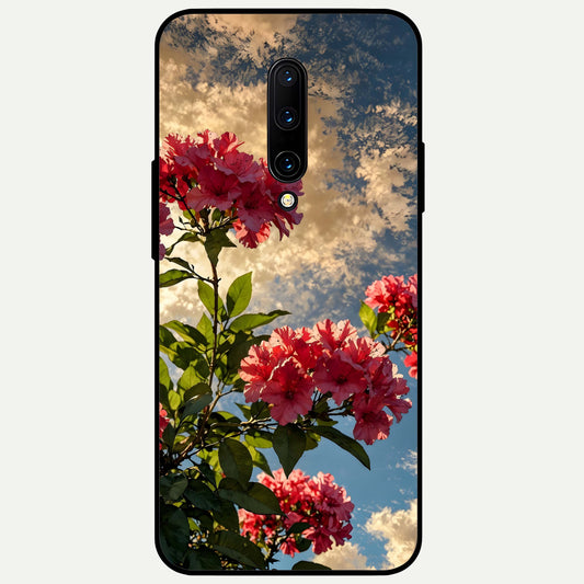  Red Bloom Skies Glass Case For OnePlus 7 Pro back cover – full design glossy printed glass finish