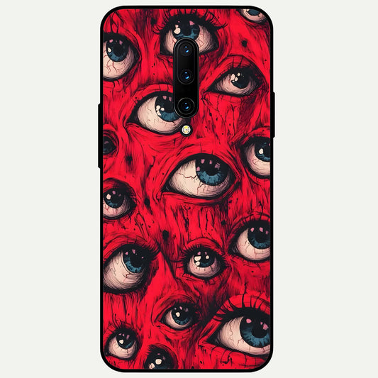  Red Eyes Pattern Glass Case For OnePlus 7 Pro back cover – full design glossy printed glass finish