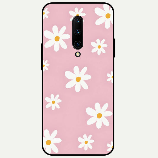  Soft Daisy Bliss Glass Case For OnePlus 7 Pro back cover – full design glossy printed glass finish