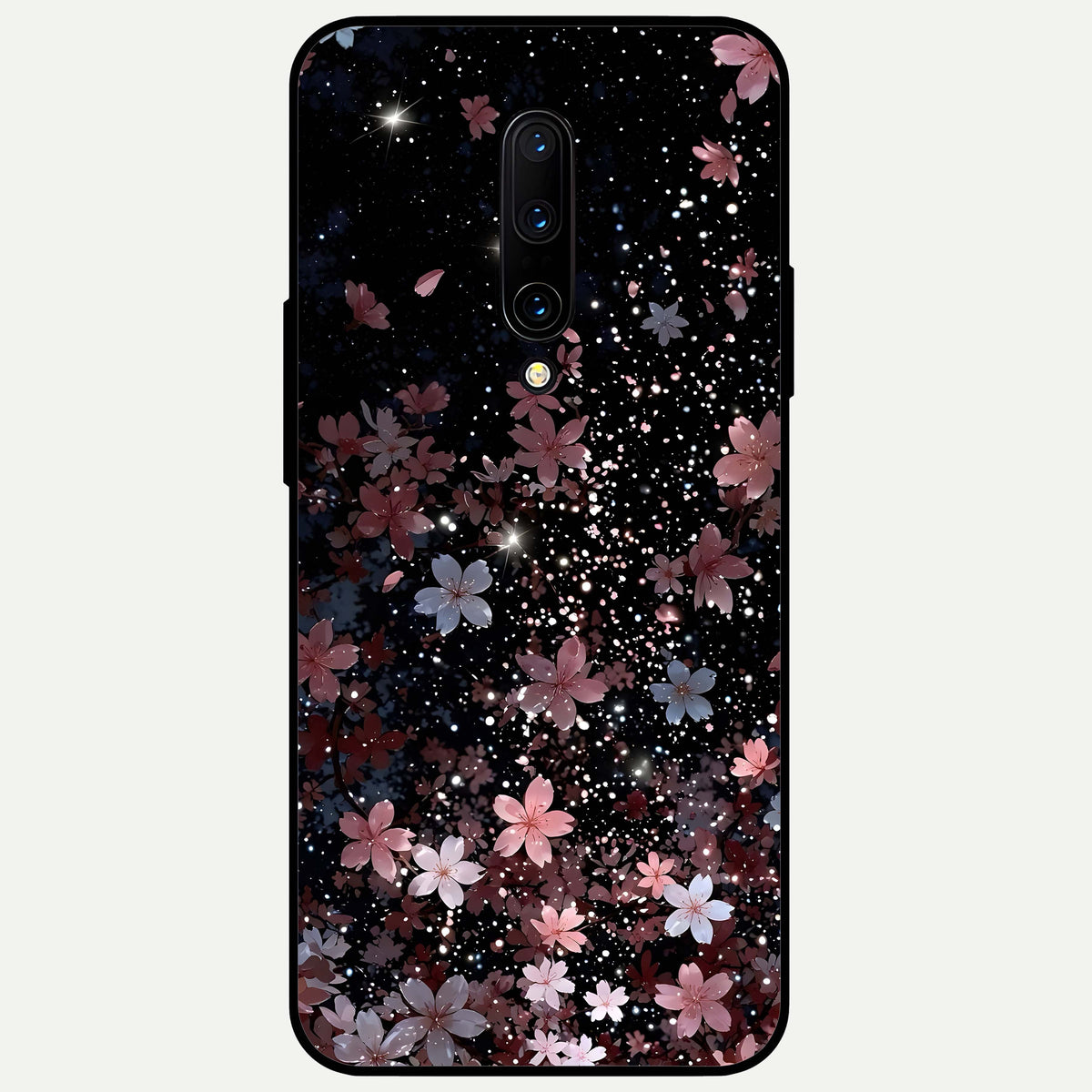  Starlit Flower Dreams Glass Case For OnePlus 7 Pro back cover – full design glossy printed glass finish