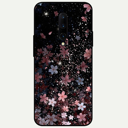  Starlit Flower Dreams Glass Case For OnePlus 7 Pro back cover – full design glossy printed glass finish