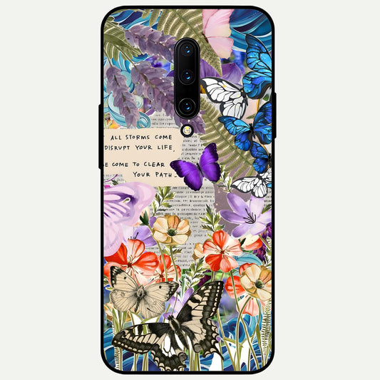  Storm Path Bloom Glass Case For OnePlus 7 Pro back cover – full design glossy printed glass finish