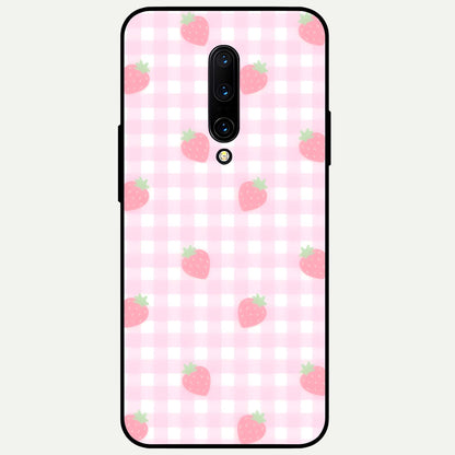  Strawberry Picnic Love Glass Case For OnePlus 7 Pro back cover – full design glossy printed glass finish
