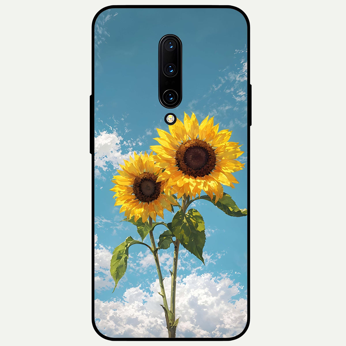  Sunlit Daisy Glow Glass Case For OnePlus 7 Pro back cover – full design glossy printed glass finish