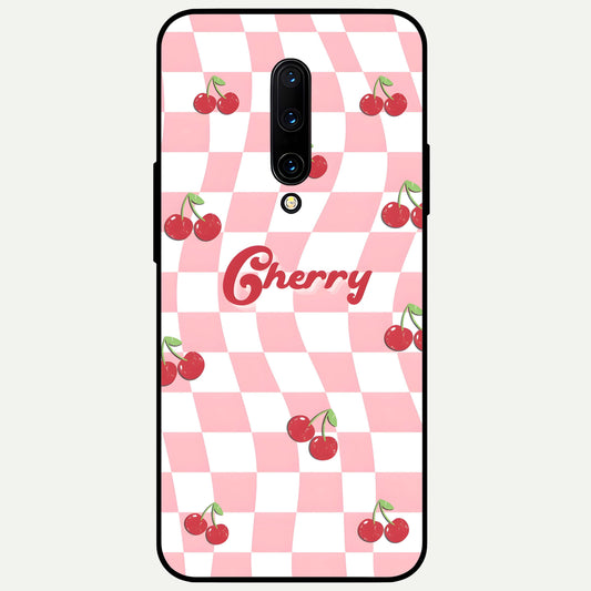  Sweet Cherry Vibes Glass Case For OnePlus 7 Pro back cover – full design glossy printed glass finish