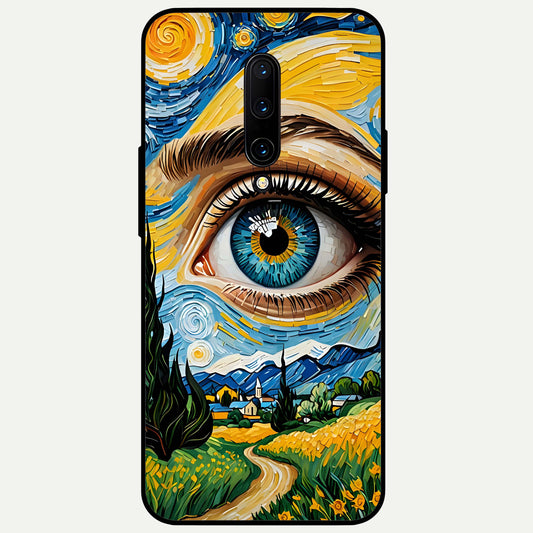  Van Gogh Eye Glass Case For OnePlus 7 Pro back cover – full design glossy printed glass finish
